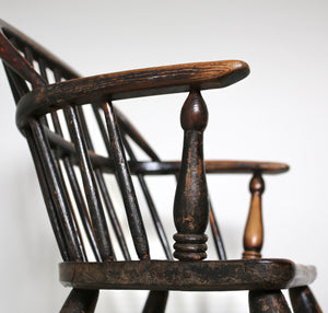 English Low Stick-Back Windsor Armchair