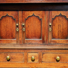 Load image into Gallery viewer, 18th Century Welsh Oak &#39;Cwpwrdd Deuddarn&#39; Dresser

